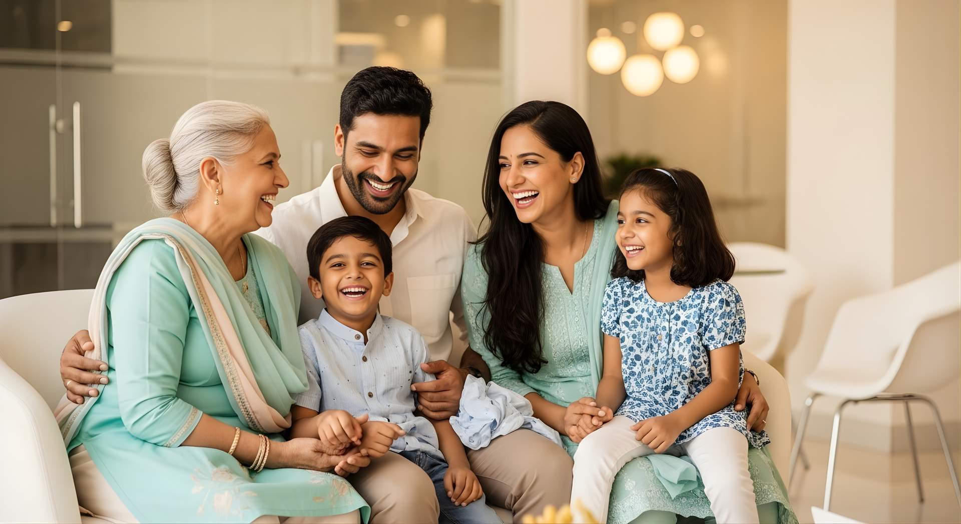 Happy family at Lumina Dental